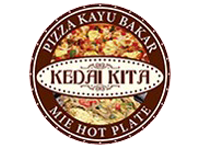 Logo Kedai Kita, rumah makan pizza kayu bakar dan mie hot plate di Bogor